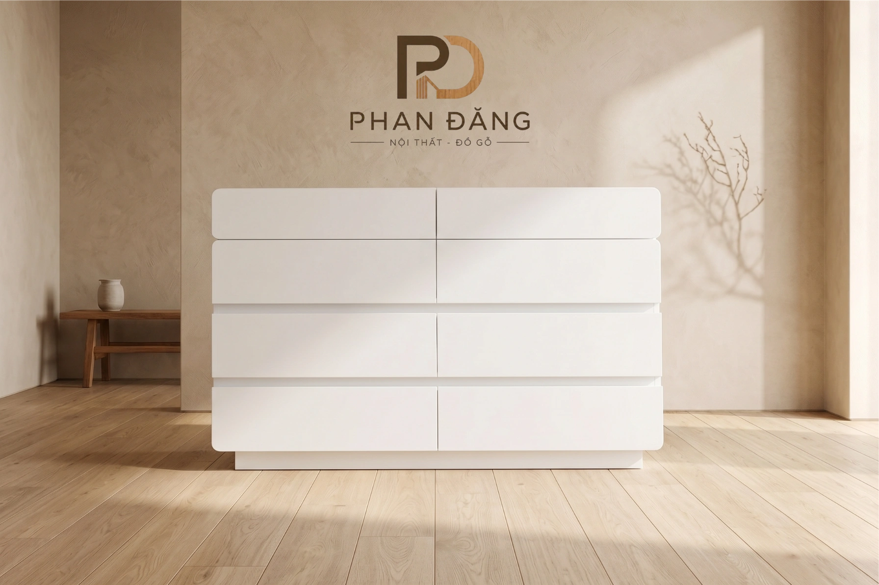 Bàn 8 Ngăn Kéo Phủ Melamin
