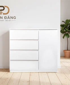 Tủ 4 Ngăn Kéo 1 Cánh Phủ Melamine