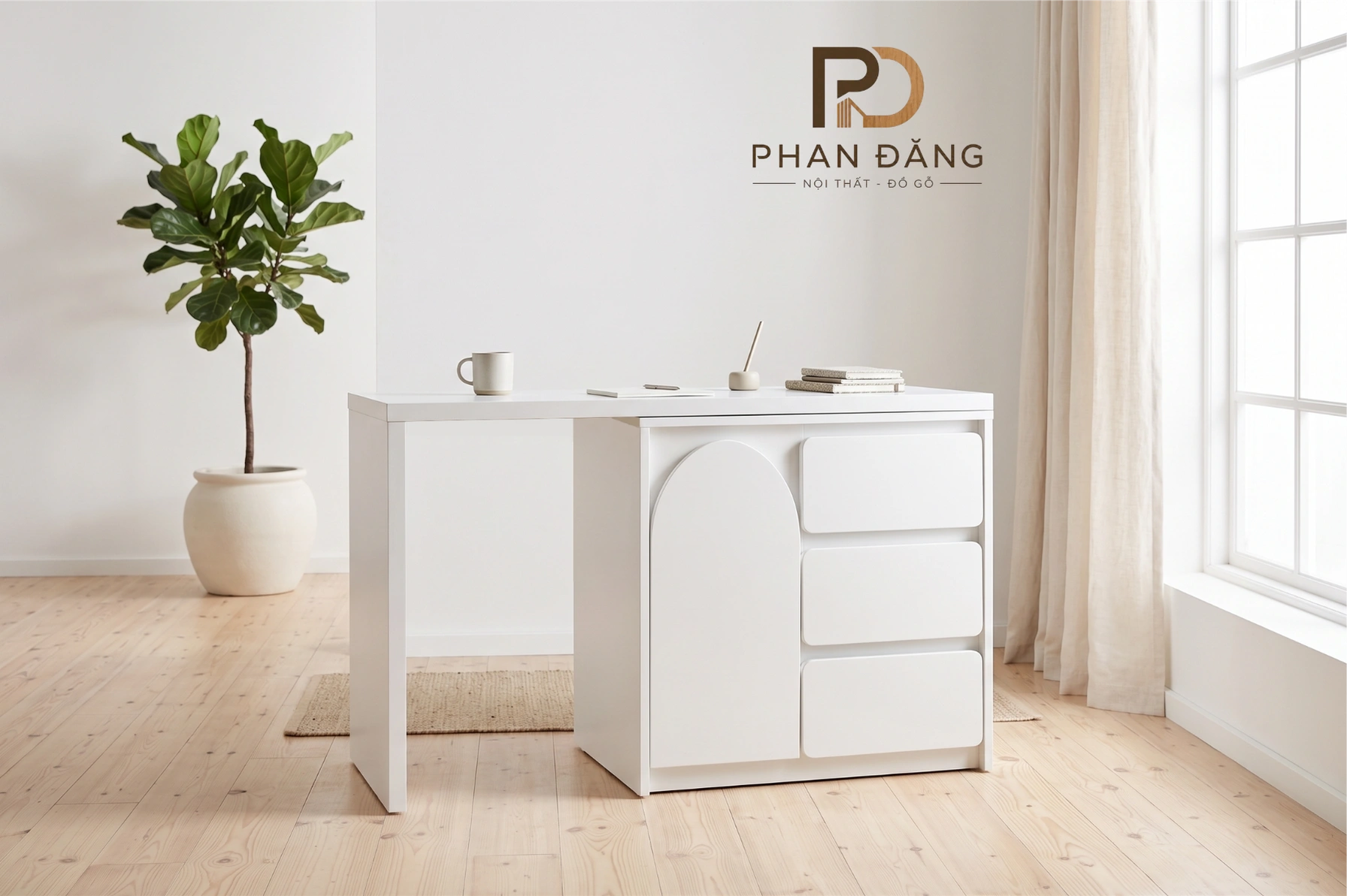 Bàn 1 Cánh Phủ Melamin